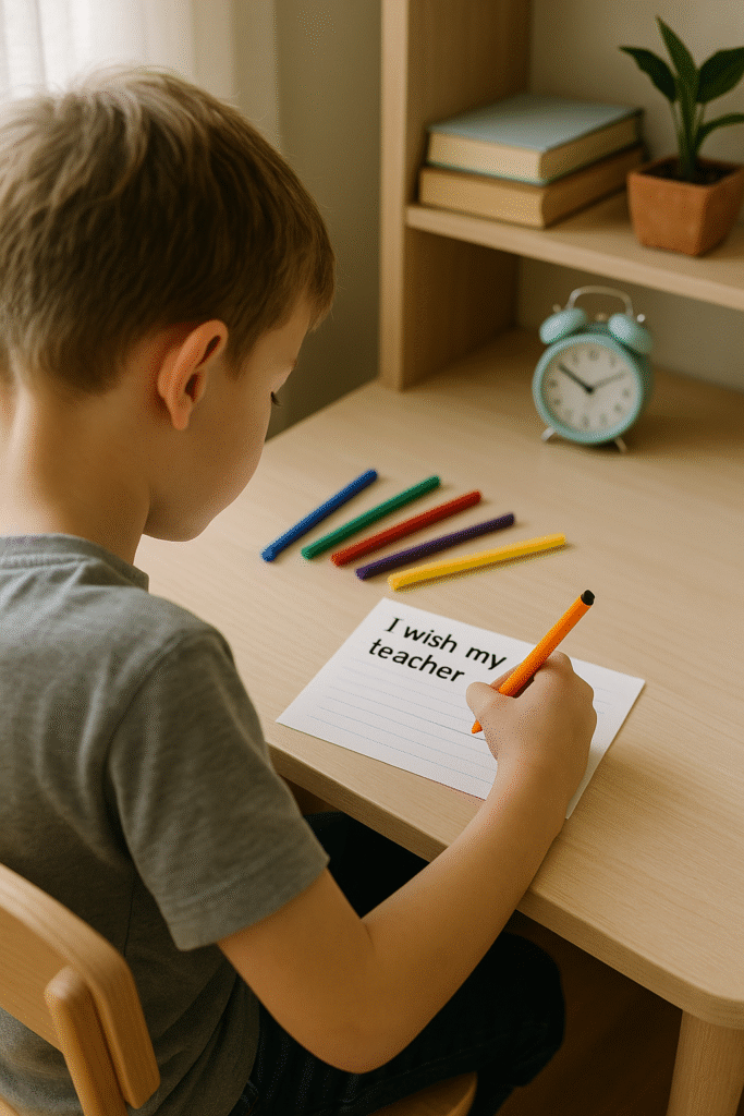 Write “I Wish My Teacher Knew” Notes