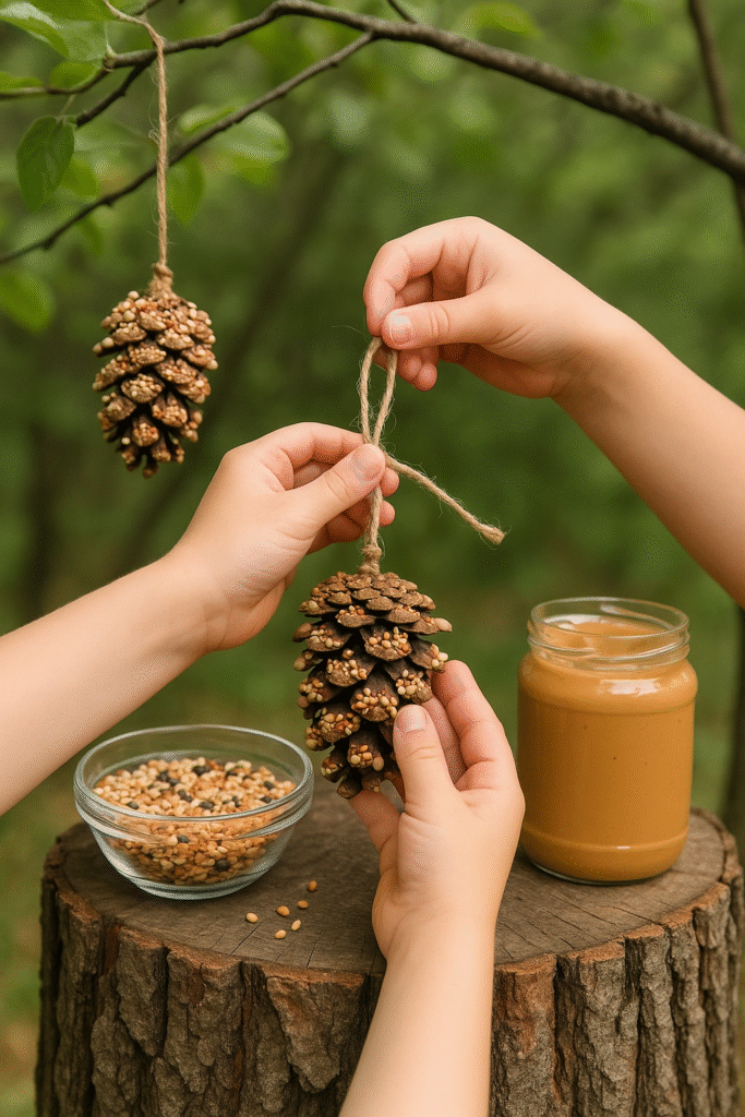 Pinecone Bird Feeder Craft