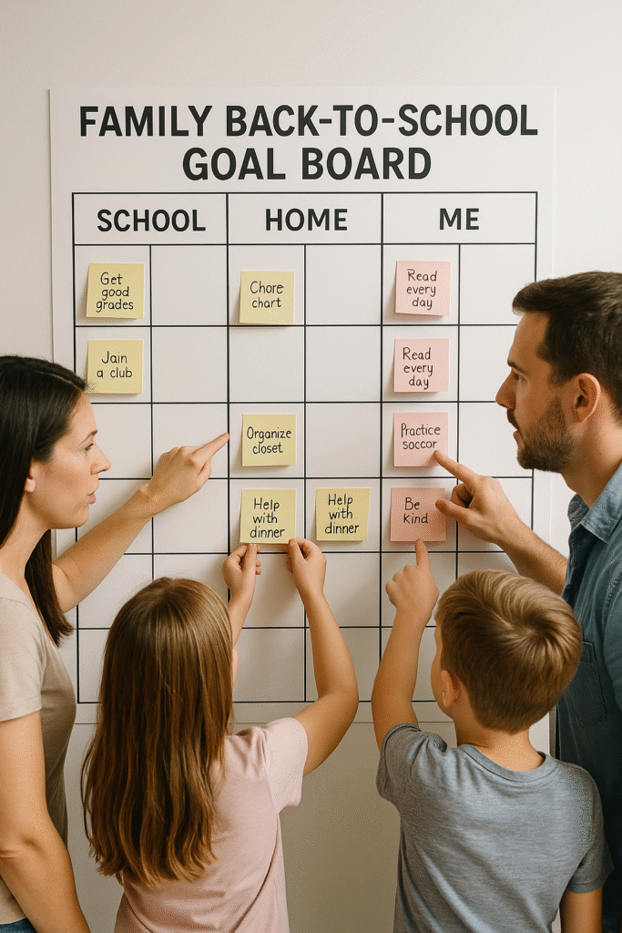 Family Back-to-School Goal Board