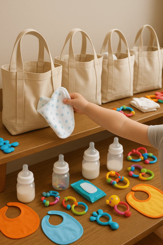 Diaper Bag Fill-Up Race