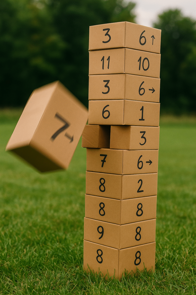 Giant Jenga with Boxes