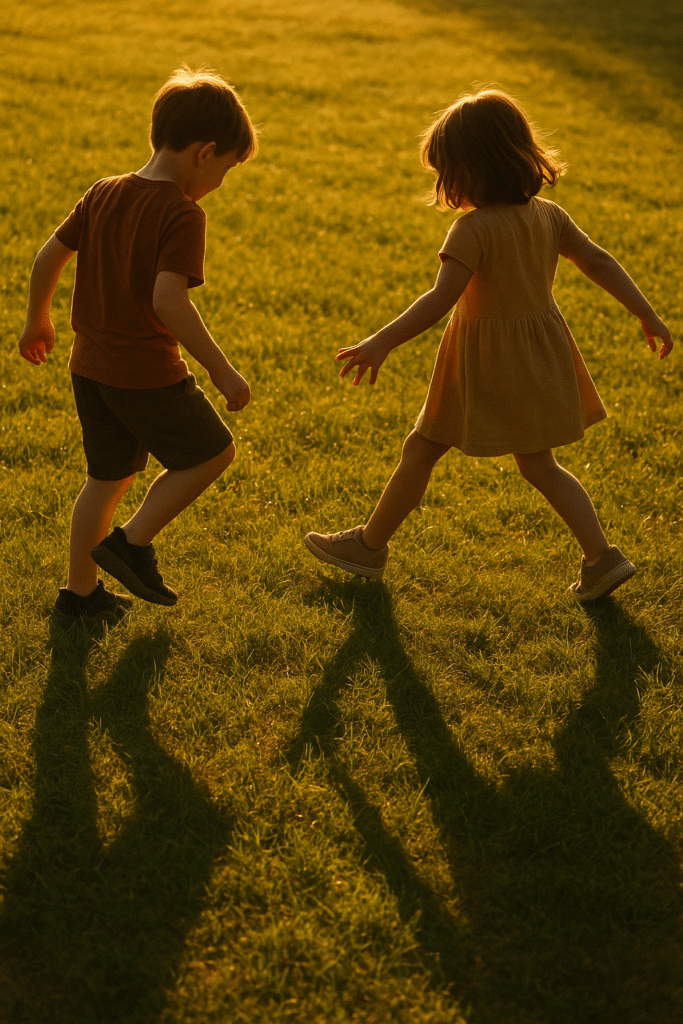 Shadow Tag on the Lawn