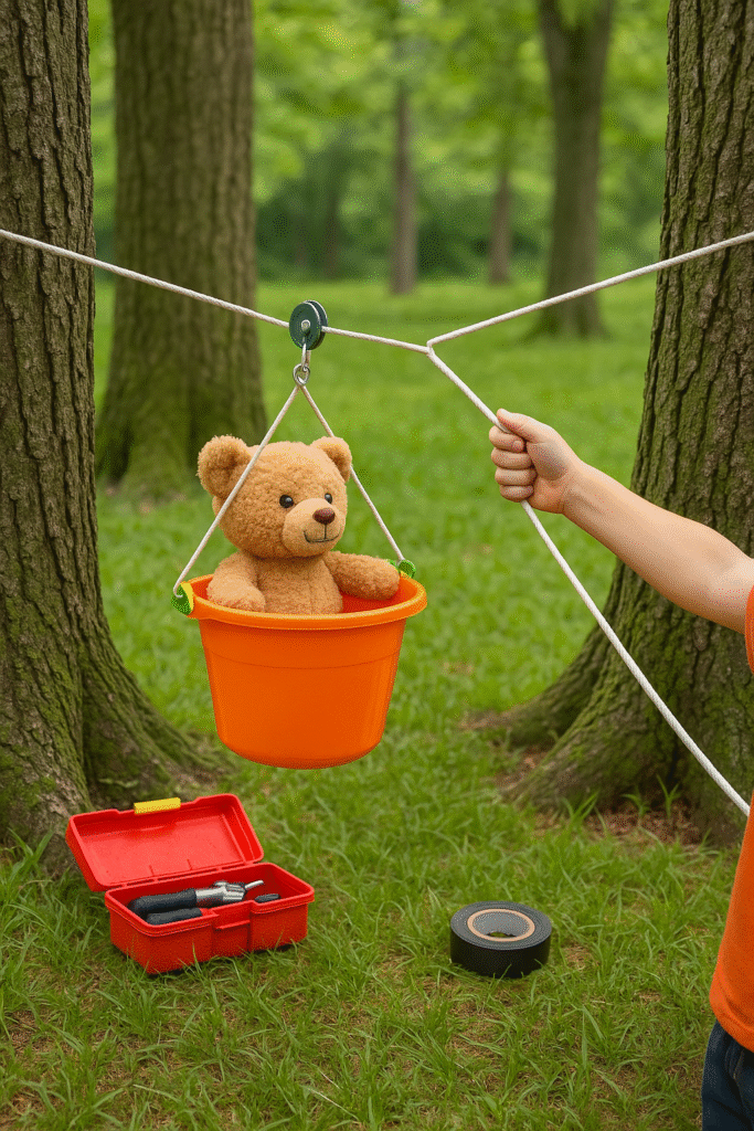 DIY Mini Zipline (Toy Edition)