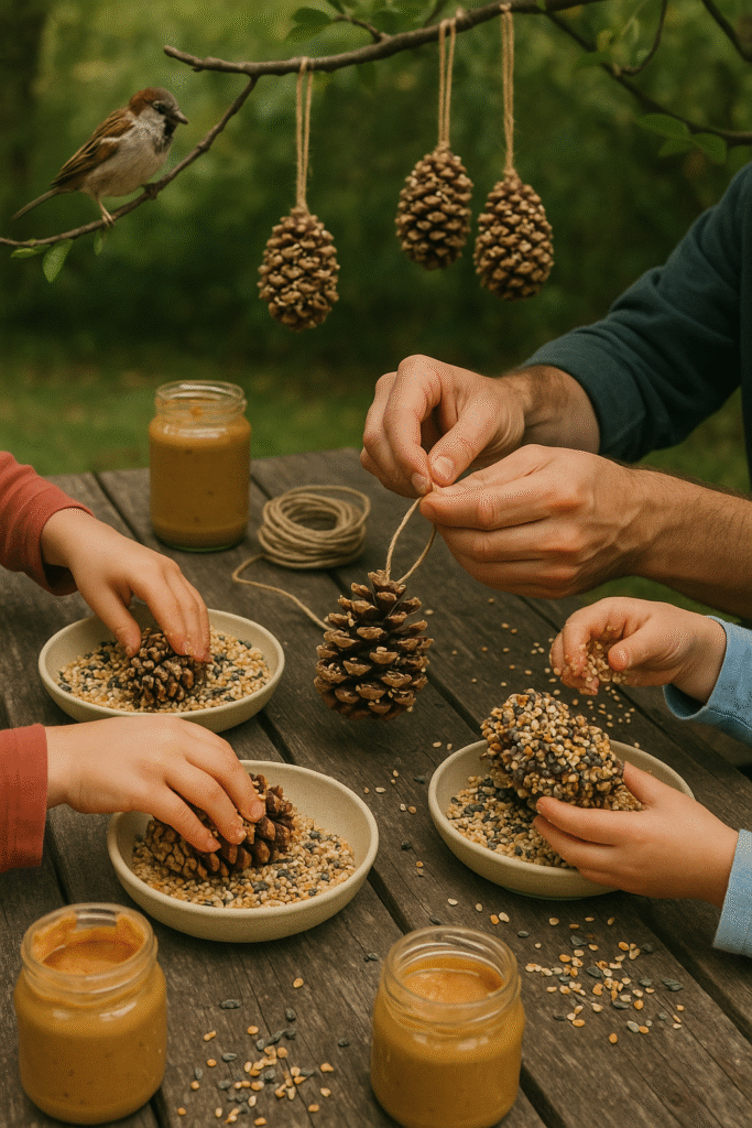 Pinecone Bird Feeders
