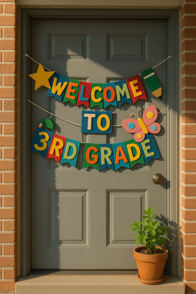 Handmade First-Day Door Banner