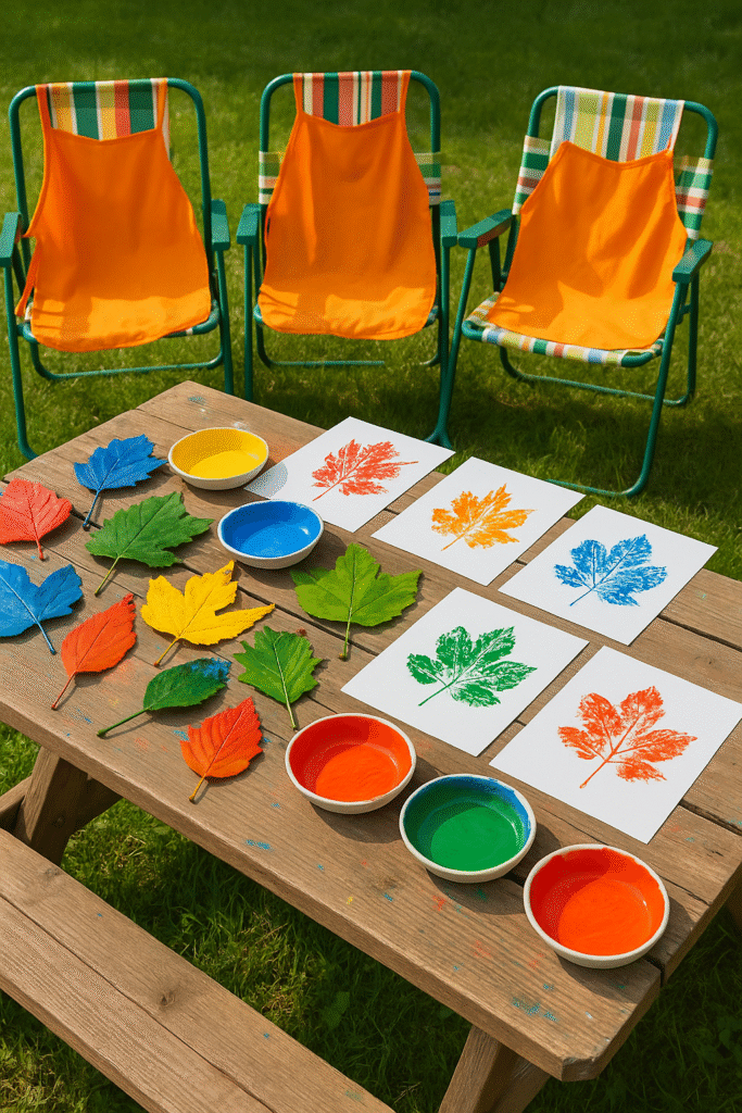 Leaf Painting Station