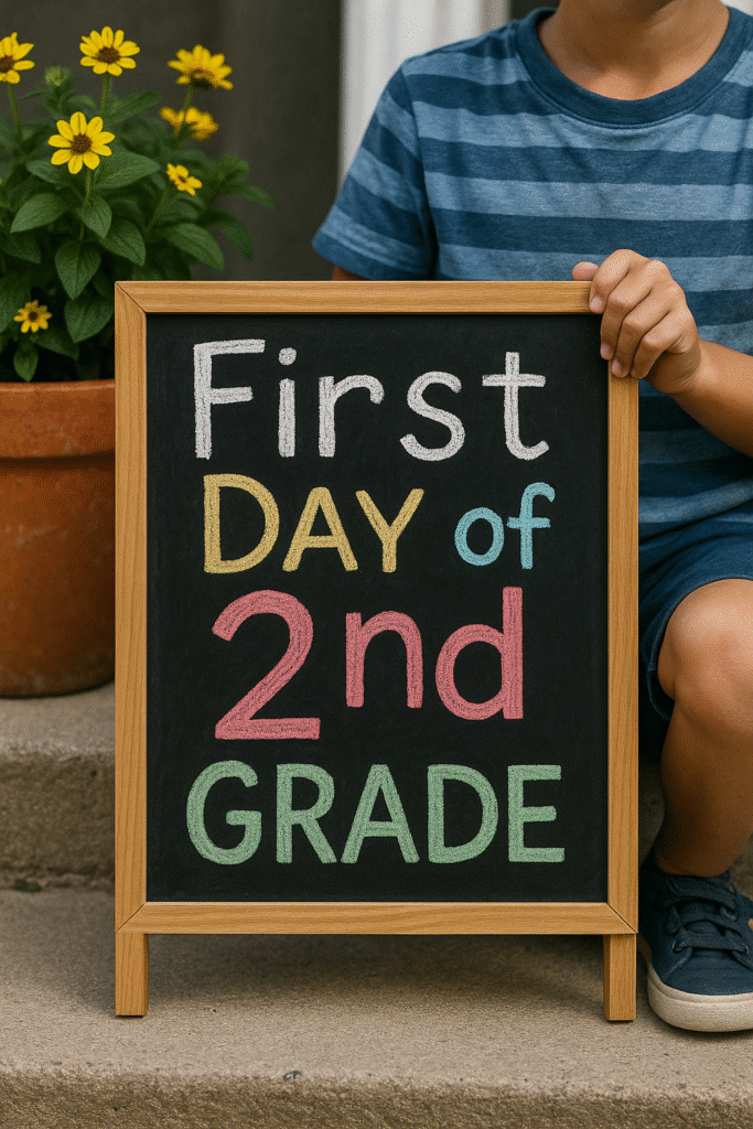 Decorate a Mini Chalkboard Sign for Photos