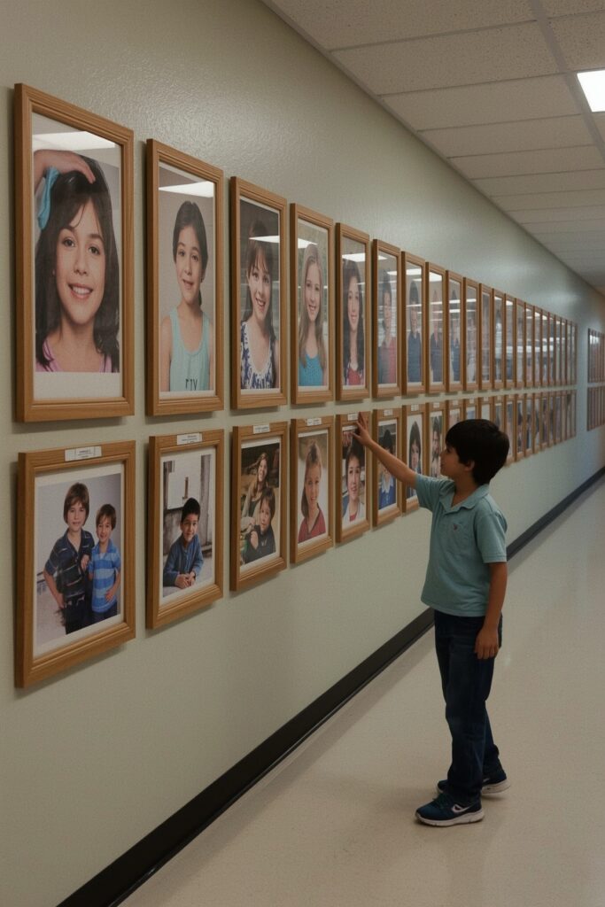 Hallway Photo Walk of Previous School Years