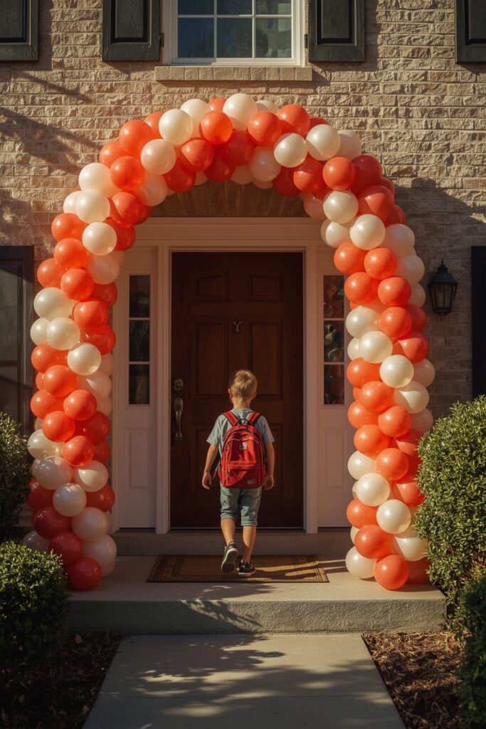 Balloon Arch Entrance at the Front Door