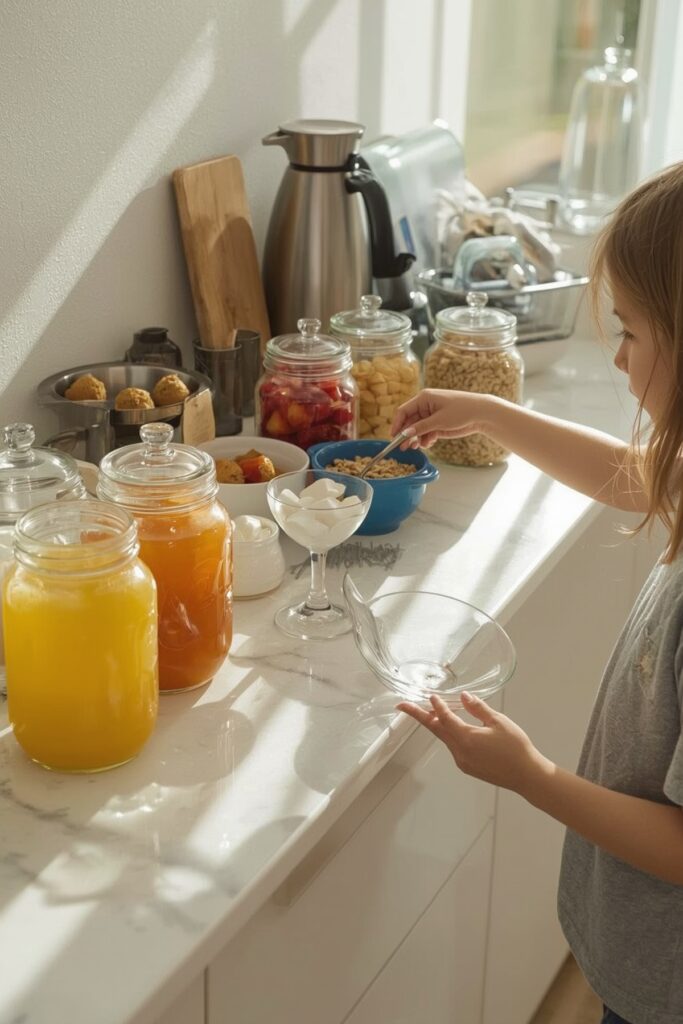 Mini Breakfast Bar Station for Morning Kickoff