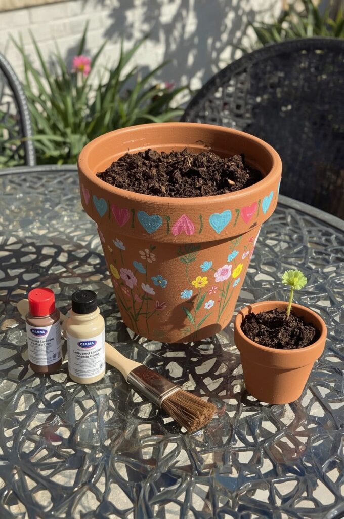 Painted Flower Pot