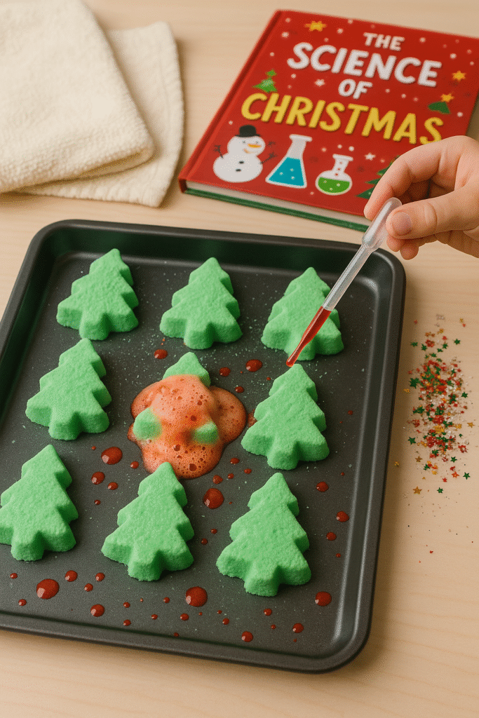 Fizzing Christmas Tree Science Tray