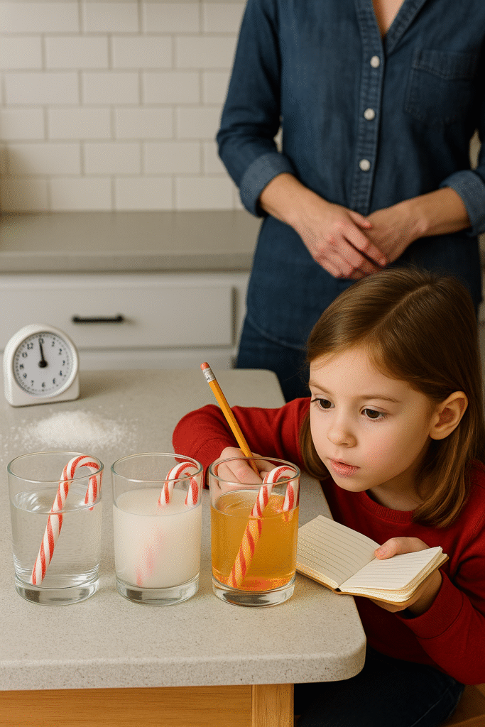 Candy Cane Dissolving Experiment