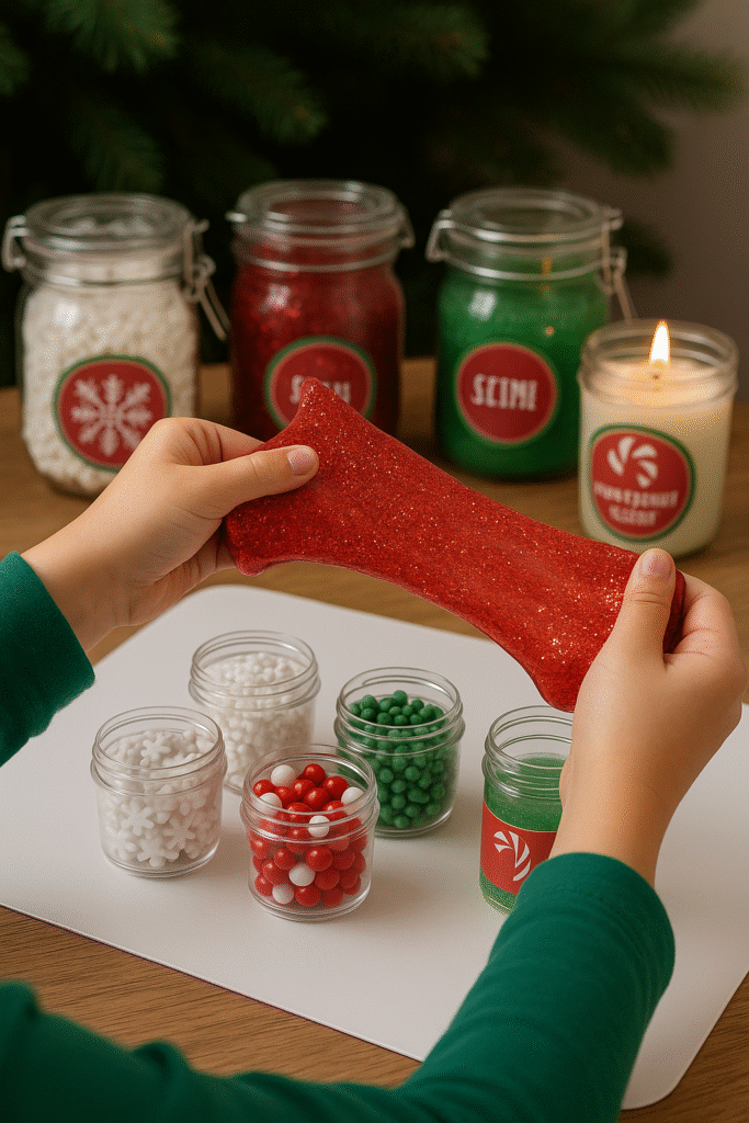 Christmas Slime Station with Peppermint Scent