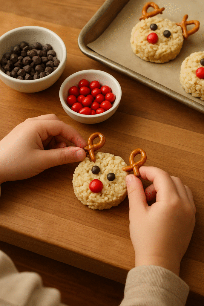 No-Bake Reindeer Rice Krispies Treats