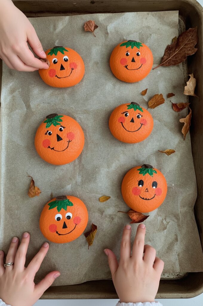 Painted Rock Pumpkins