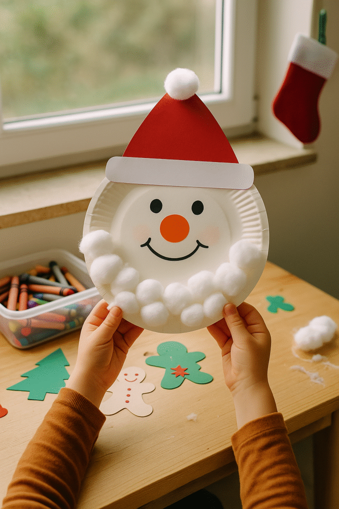 DIY Paper Plate Santa Masks