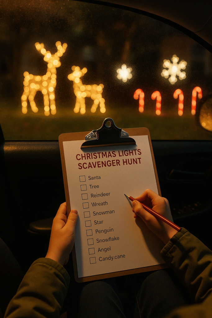 Christmas Lights Scavenger Hunt Around the Neighborhood