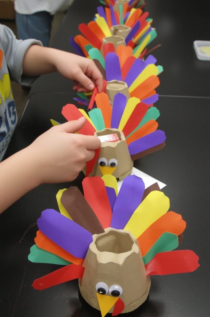 Egg Carton Turkeys