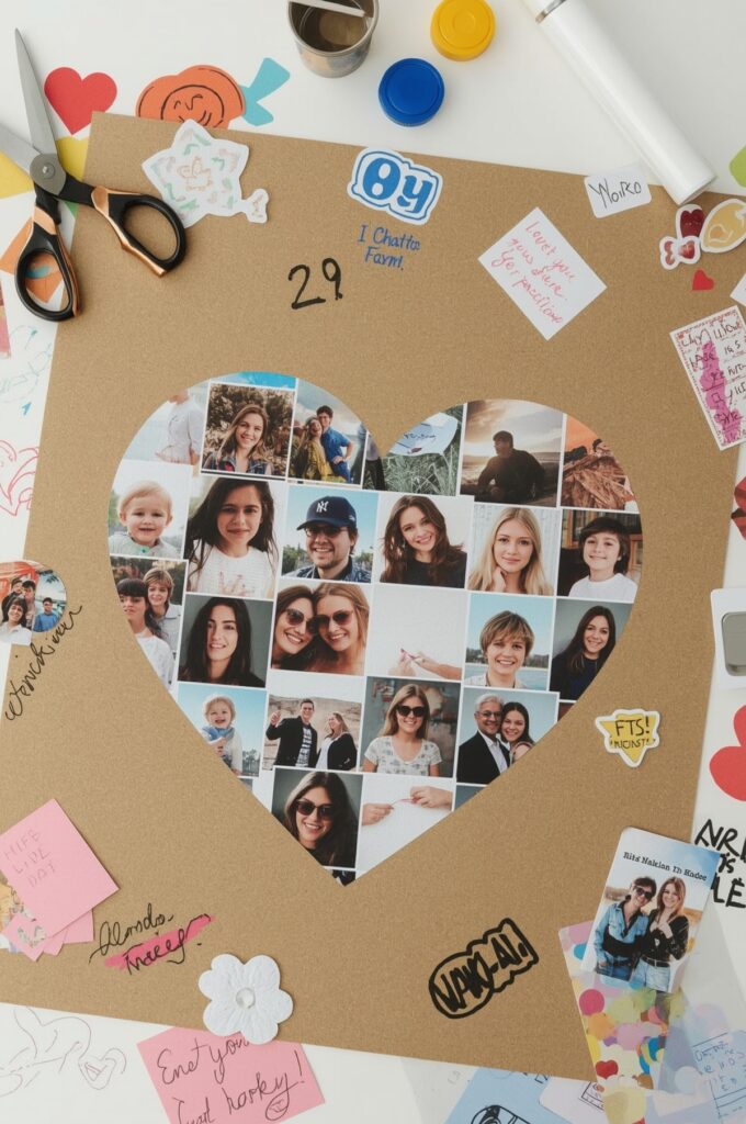 Photo Collage Heart Poster