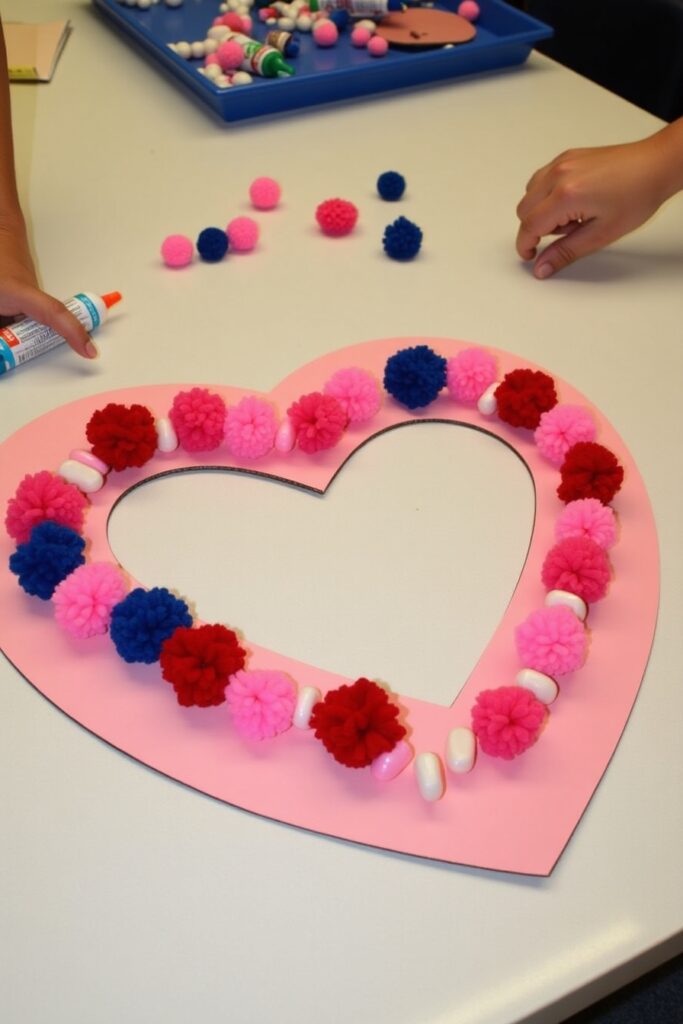 Pom-Pom Heart Collage