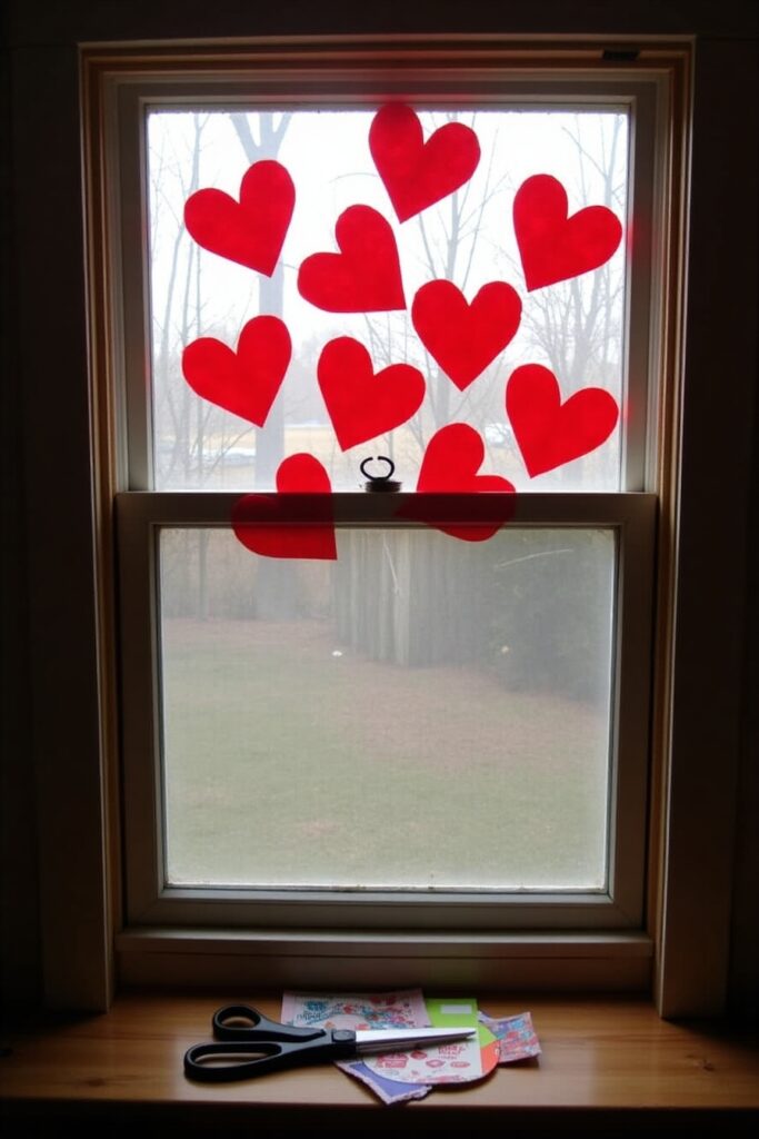 Contact-Paper Heart Suncatcher