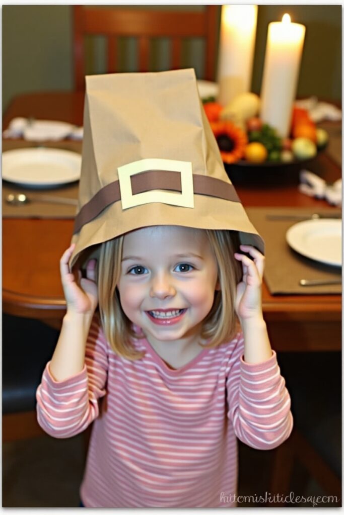 Paper Bag Pilgrim Hats