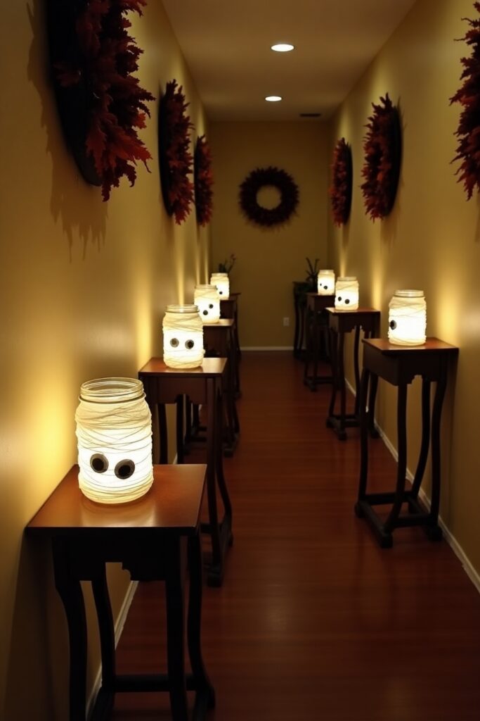 Mason Jar Mummy Lanterns