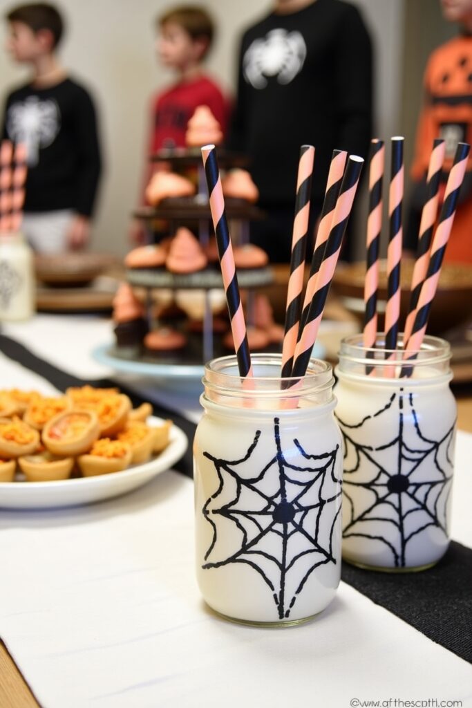 Spiderweb Mason Jar Holders