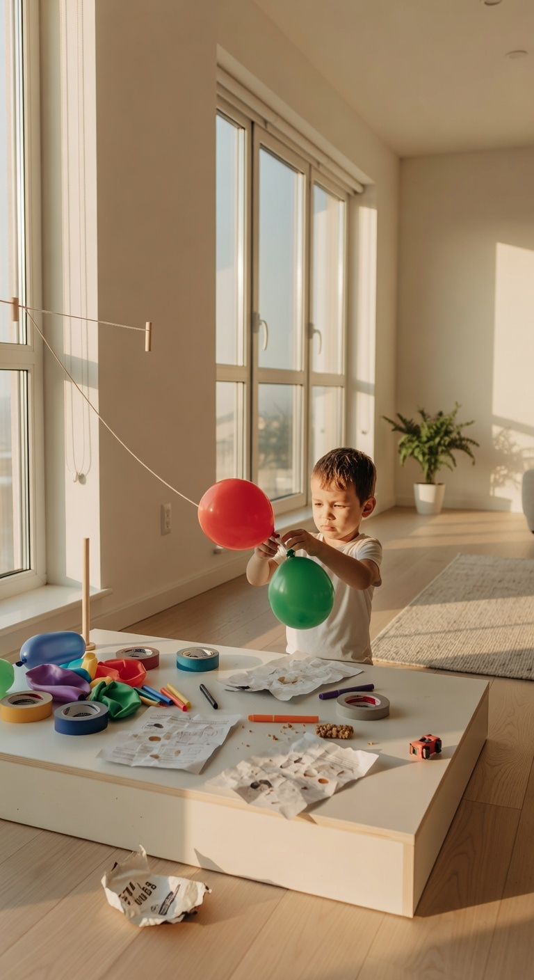 balloon rocket propulsion experiment