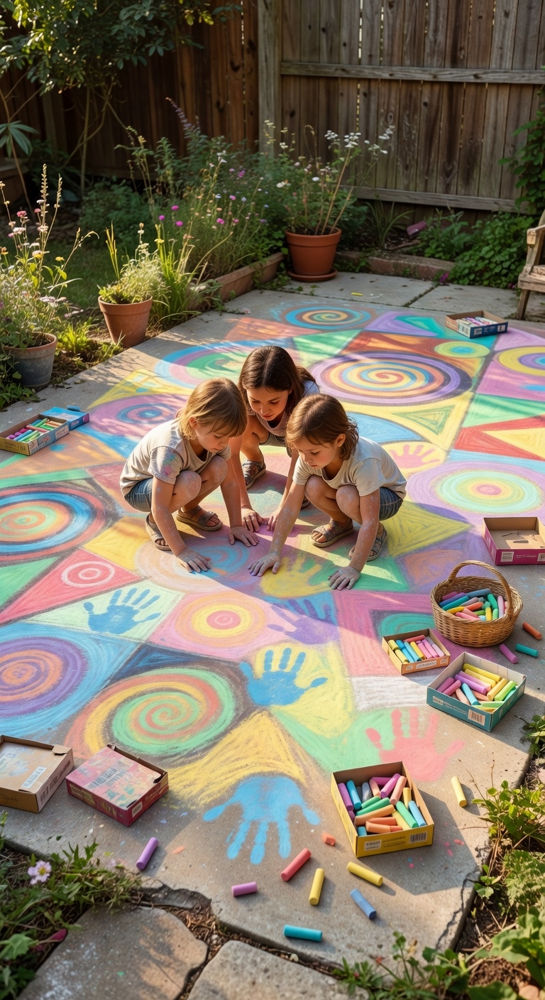 chalk mural community project