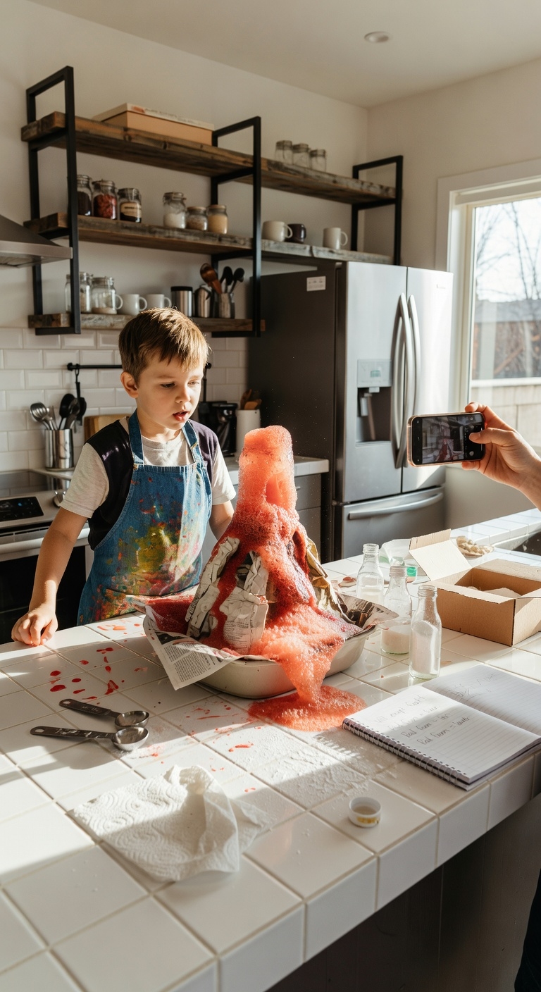 fizzy volcano science experiment