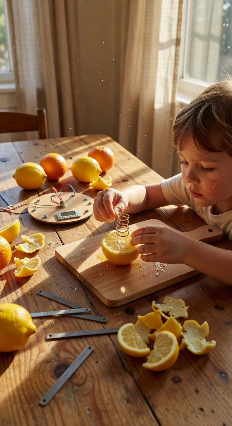 fruit powered clock experiment