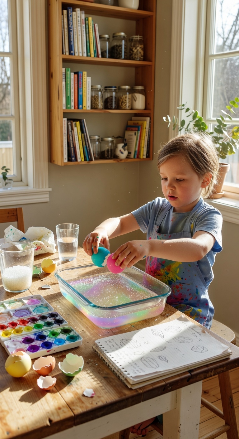 grow eggshell crystal geodes