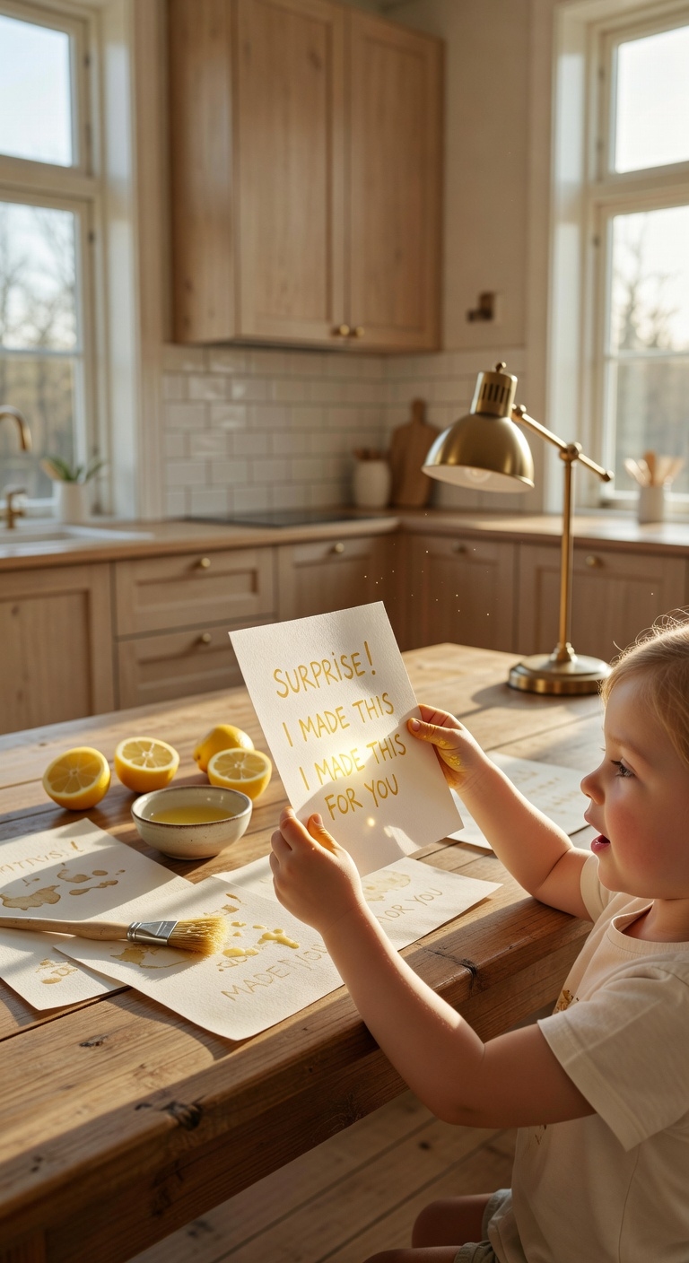 invisible ink with lemon