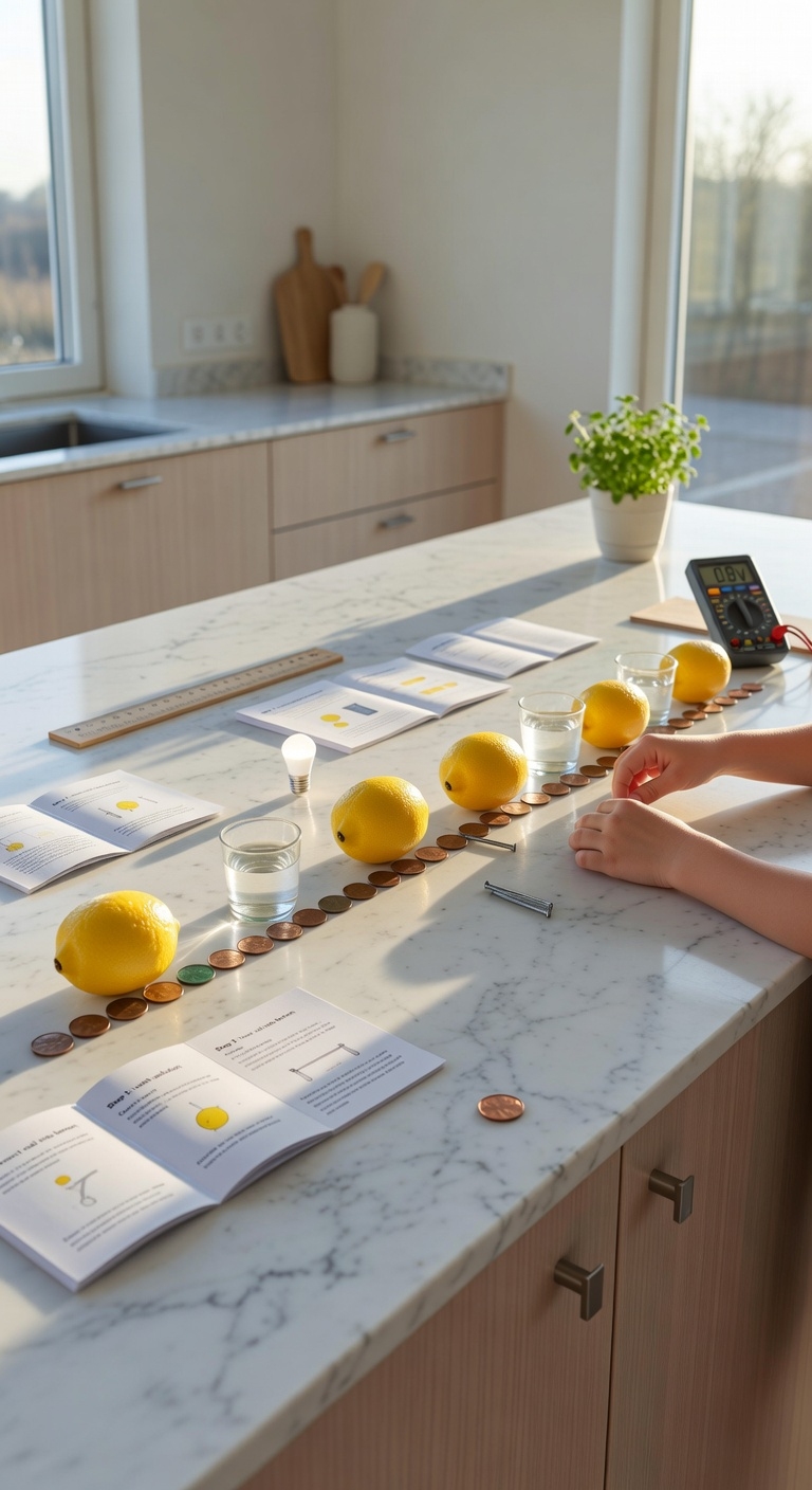 lemon battery powers light