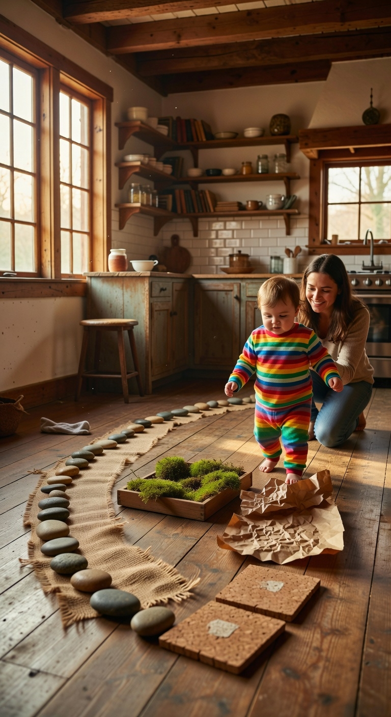 textured barefoot sensory path