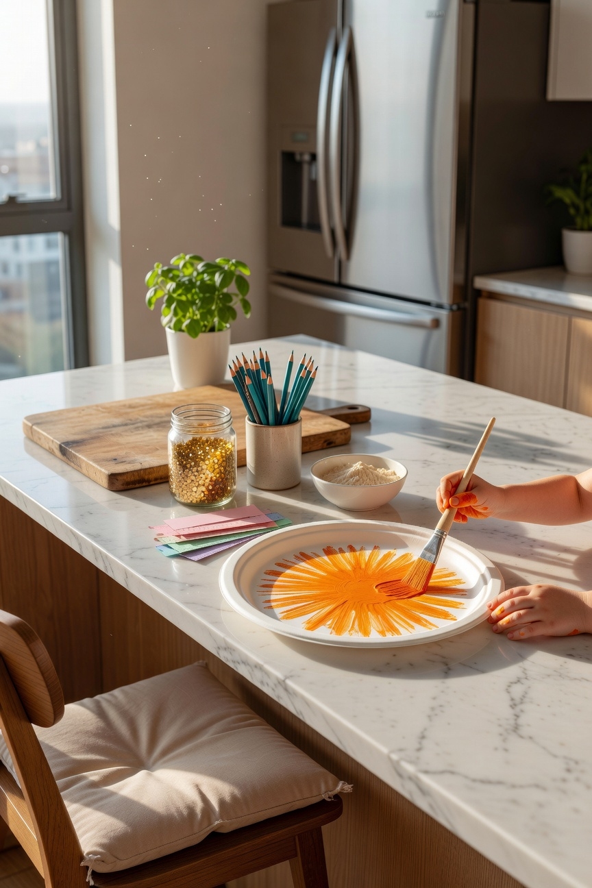 bright sunburst paper plate