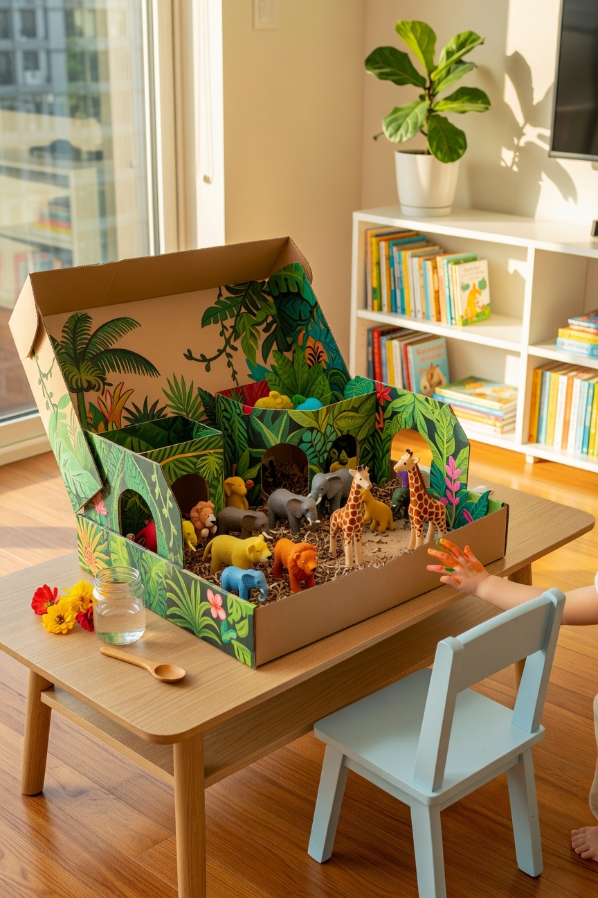 build a cardboard zoo