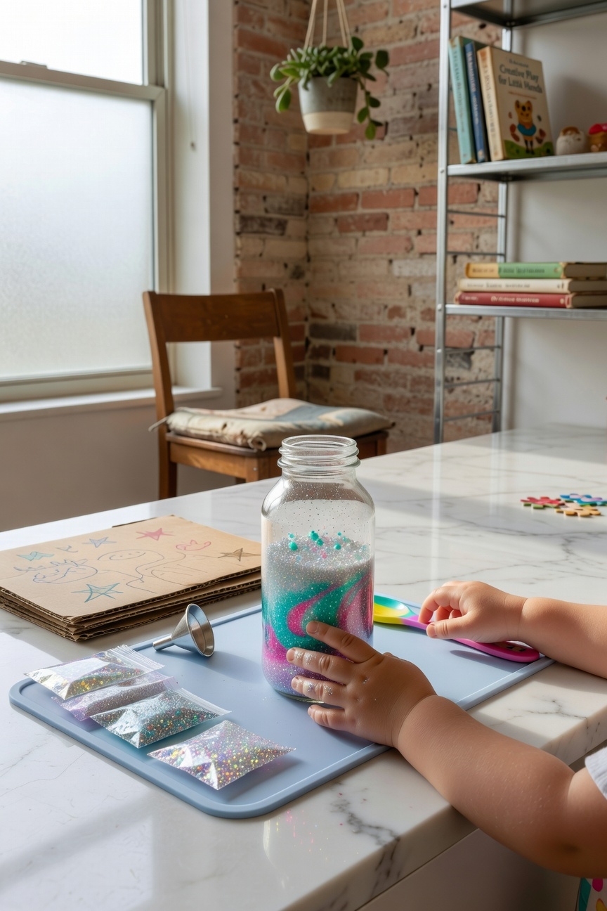 calming glitter sensory bottle