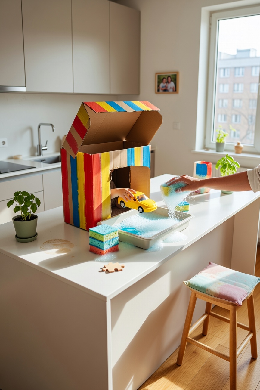 cardboard car wash fun