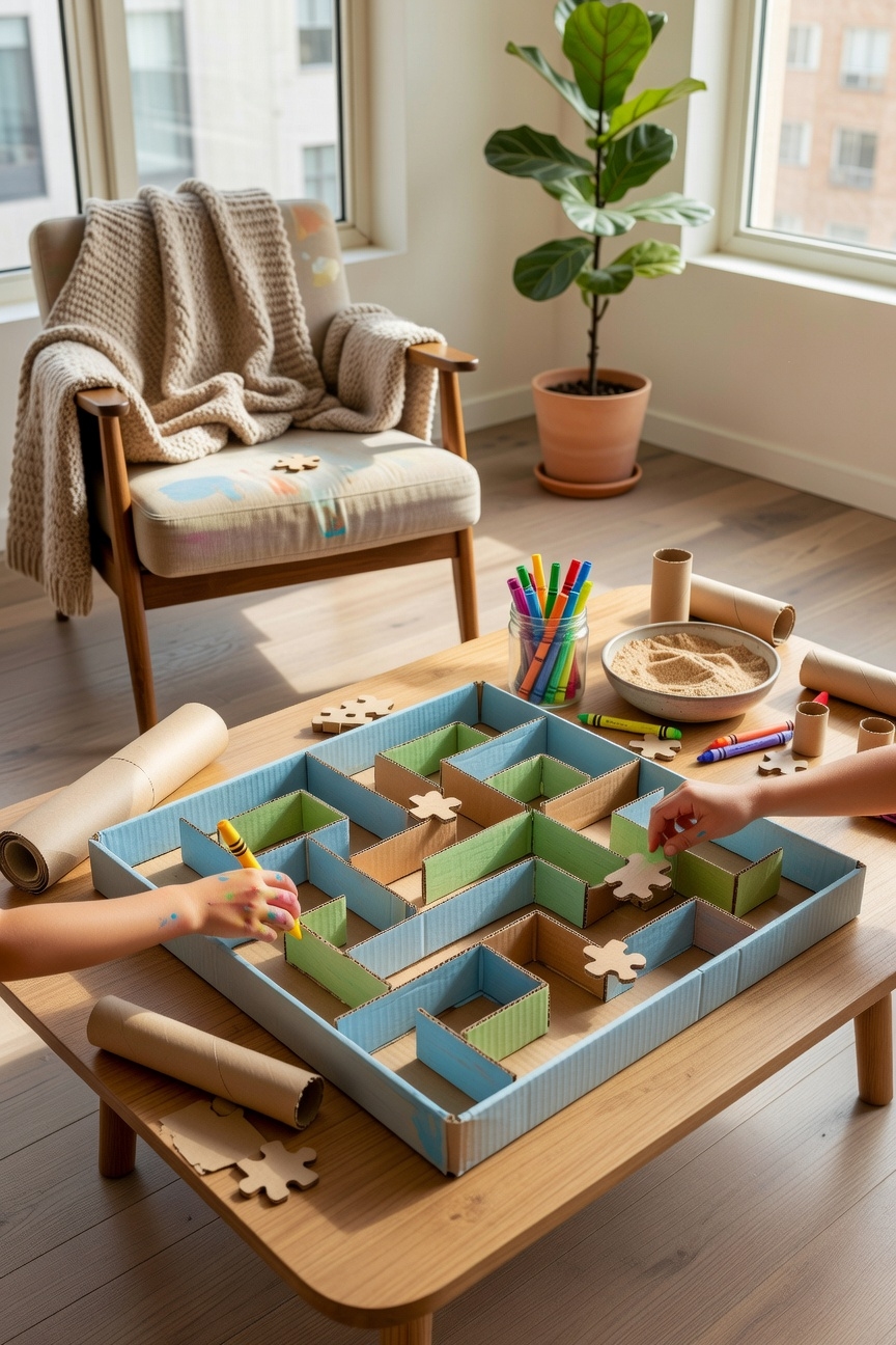 cardboard maze problem solving adventure