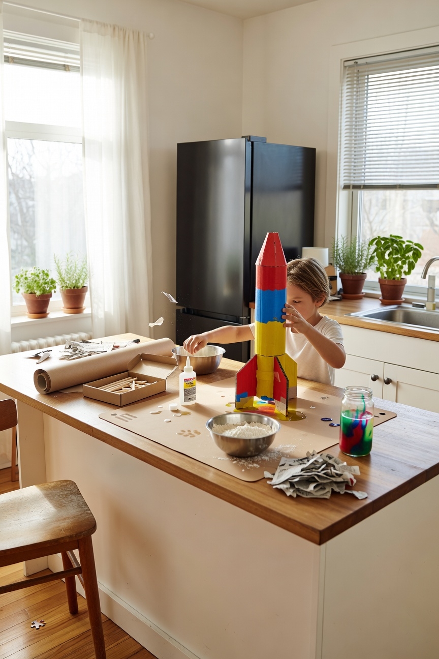 cardboard rocket launch project