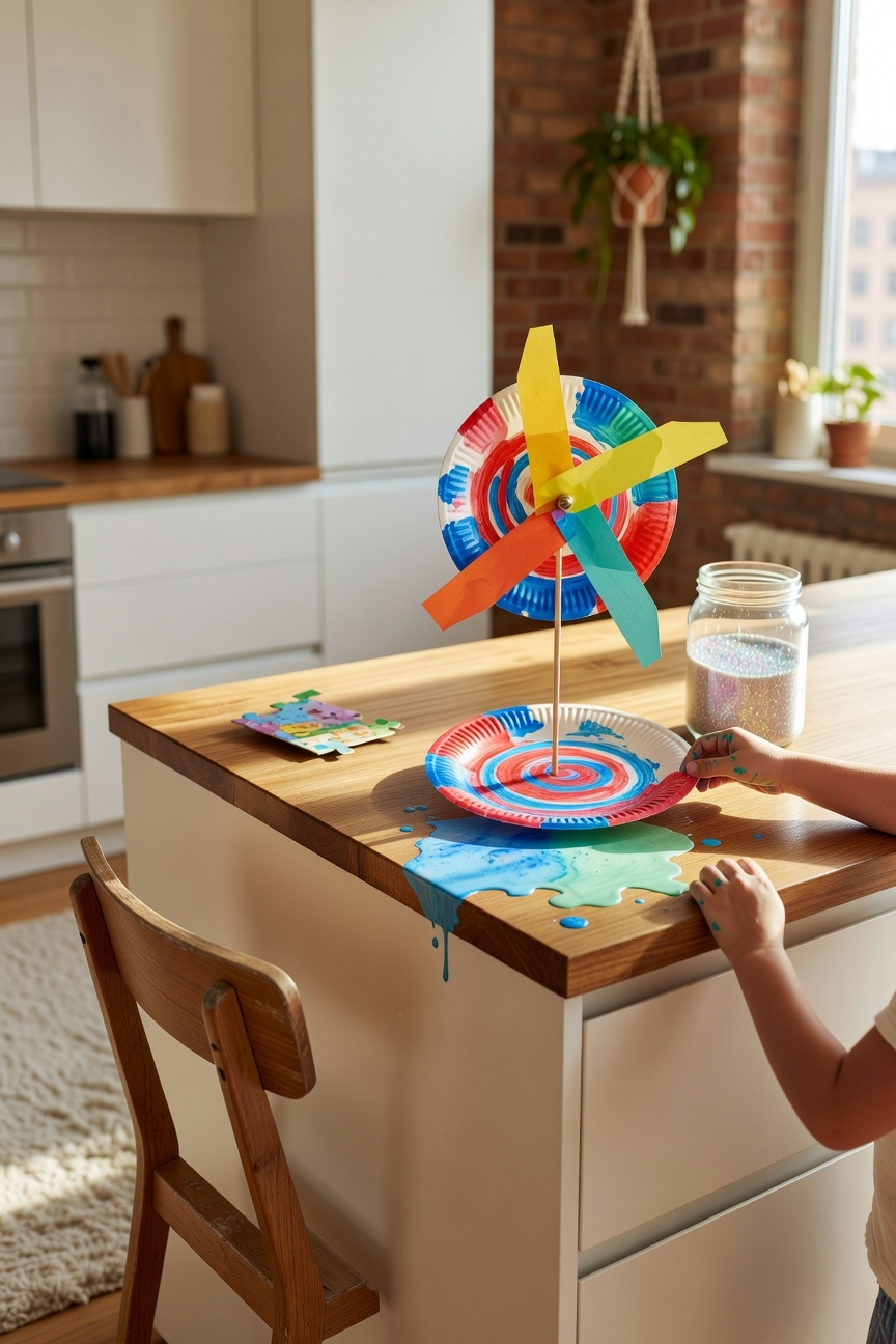 create spinning paper windmill