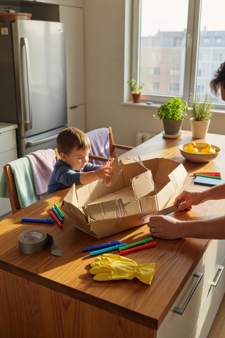 diy cardboard boat fun