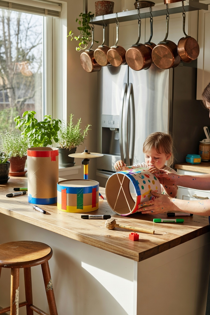 diy cardboard drum set