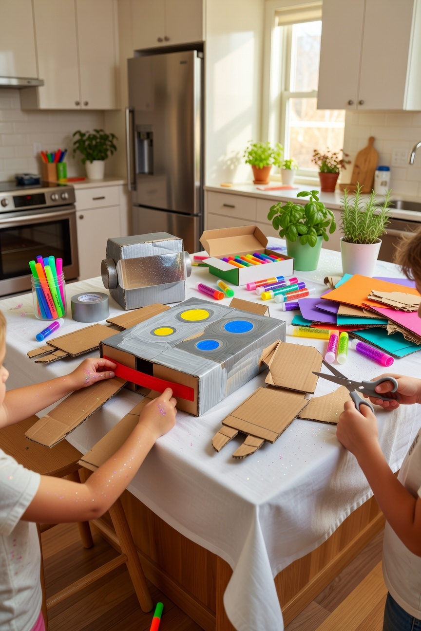 diy cardboard robot costume