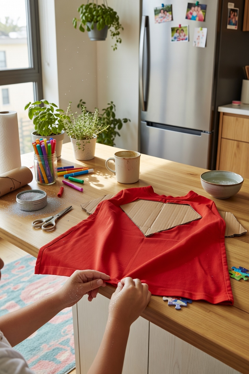 diy superhero t shirt cape