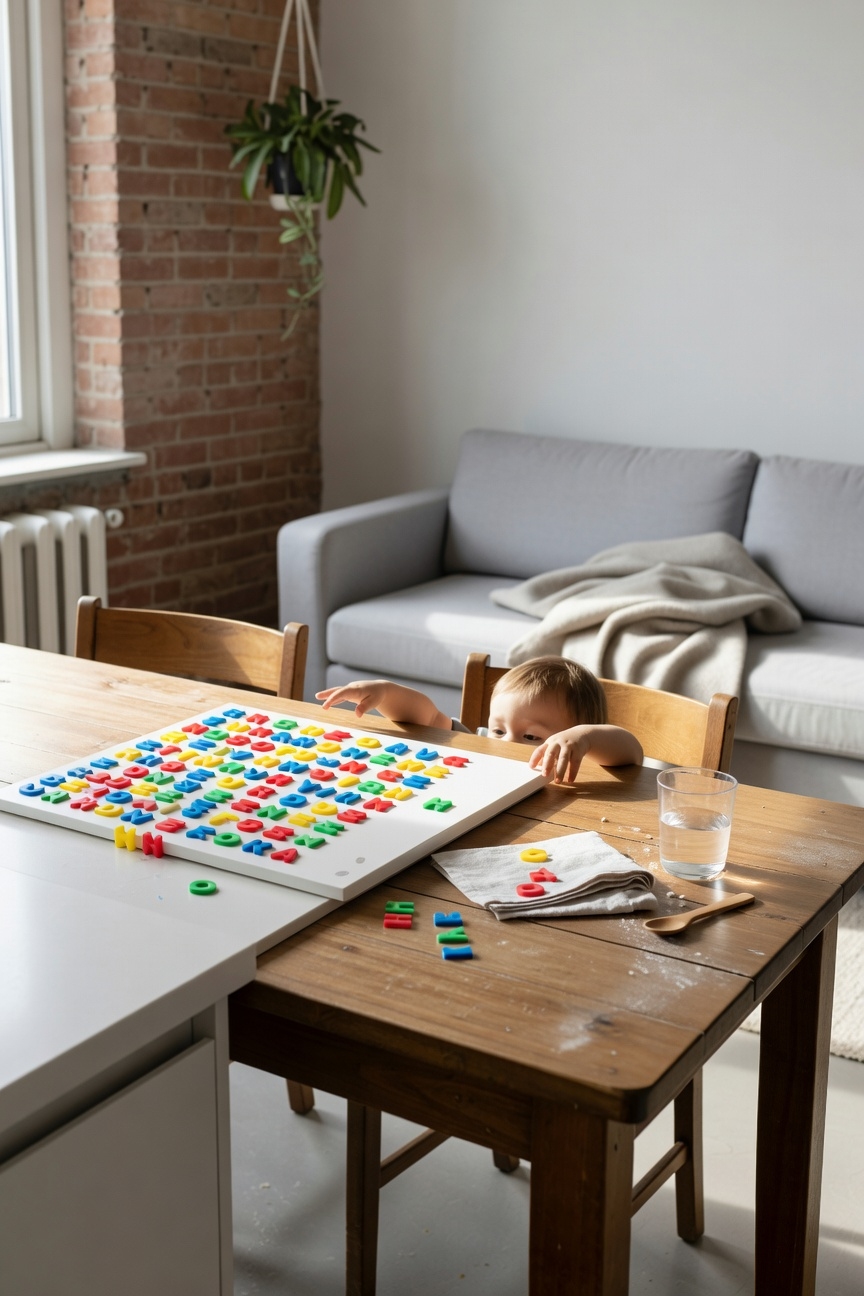 magnetic letter matching fun