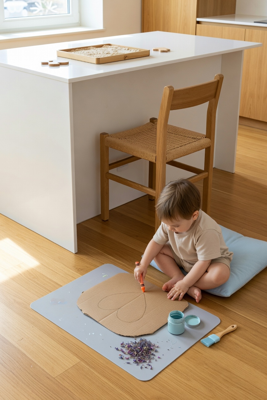 mess free cardboard stencil art